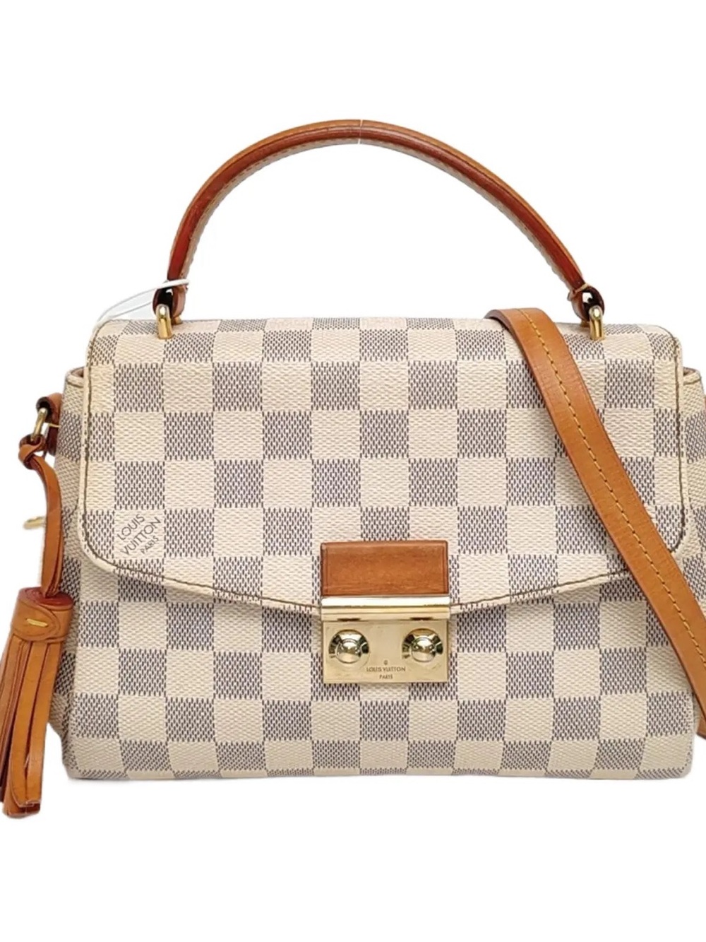 ♥️Beige leather Super Mini crossbody bag with decorative hardware♥️